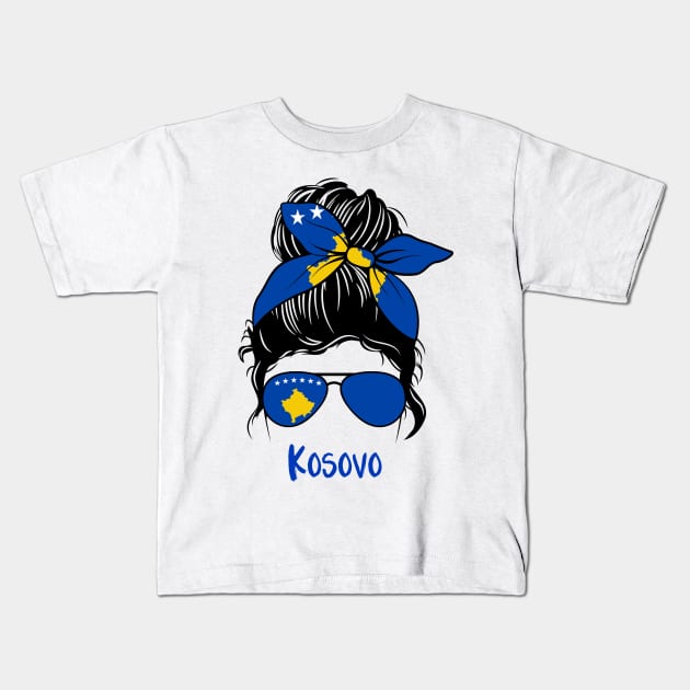 Kosovo girl, Kosovo Flag, Kosovo gift heritage,  Kosovar girlfriend,  Kosovan Kids T-Shirt by JayD World